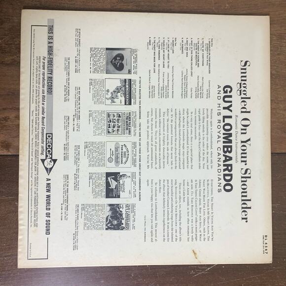 Guy Lombardo & His Royal Canadians Snuggled on Your‎ Shoulder 1962 Decca Records - Picture 2 of 6